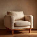 Armchair Fabric Upholstery 80x85x90 cm - Beige - Modern Design